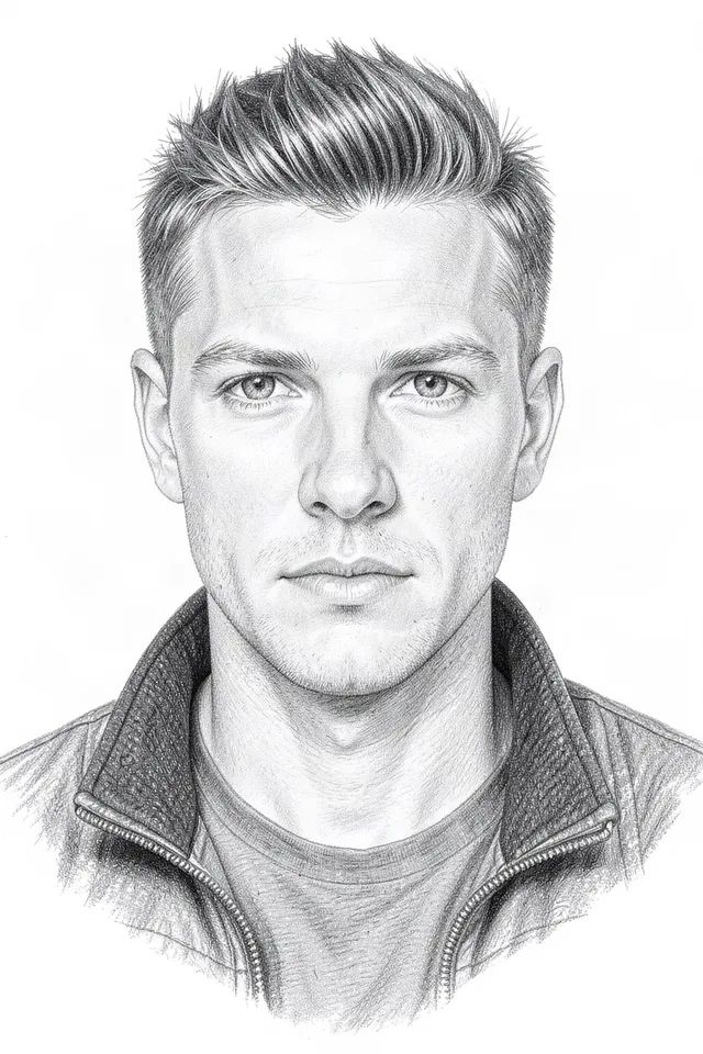 Example soulmate portrait, AI-generated illustration