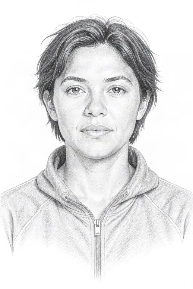 Example soulmate portrait, AI-generated illustration